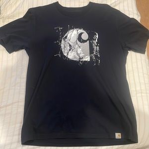 Carhartt WIP Logo Tee Navy Blue Size L
